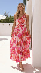 Jaci Midi Dress - Rosalie Print