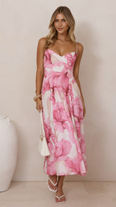 Dallas Maxi Dress - Pink Floral