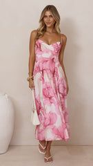 Dallas Maxi Dress - Pink Floral