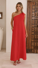Hallie Maxi Dress - Red