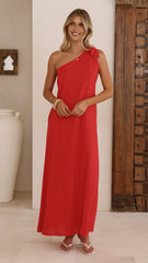 Hallie Maxi Dress - Red