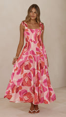 Maille Tiered Maxi Dress - Rosalie Print