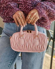 Maraise Quilted Vegan Leather Top Handle Bag