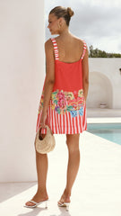 Gianna Mini Dress - Positano Red
