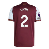 adidas Cash Men's Aston Villa Home Jersey 25/26 w/ NRFR + EPL Patches (Maroon/Blue)