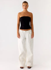 Adrienna Strapless Top - Black