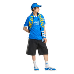 adidas Kylian Mbappe Men's Real Madrid Third Jersey 25/26 w/ Champions League Patches (Blue/White)