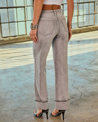 Oslo Stretch Mid Rise Wide Leg Jeans