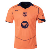 Nike Men's FC Barcelona T90 Third Jersey 25/26 (Bright Mango/Midnight Navy)