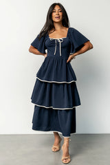 Madrid Tiered Dress | Navy