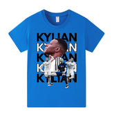 Kids’ Kylian Mbappe Football Design T-Shirt – Multiple Variants