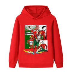 Cristiano Ronaldo Portugal Style Kids’ Football Hoodie - Multiple Variants