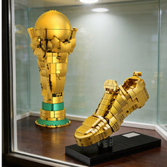 Golden Boot Football Trophy Building Blocks Set