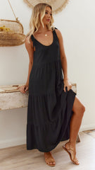 Jaliyah Midi Dress - Black
