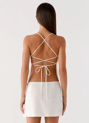 Under Heat Mini Skirt - White
