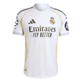 adidas Real Madrid Authentic Home Jersey 25/26 w/ Champions League Patches (White)