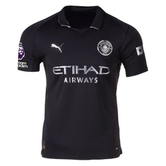 Puma Ruben Men's Manchester City Away Jersey 25/26 w/ NRFR + EPL Patches (Puma Black)