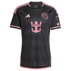 adidas Inter Miami Authentic Luis Suarez Royal Caribbean Away Jersey w/ MLS + Apple TV Patches 23/24 (Black/Bliss Pink)