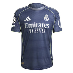 adidas Federico Valverde Real Madrid Authentic Away Jersey 25/26 w/ Champions League Patches (Legend Ink