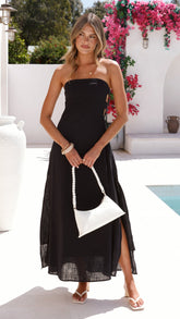 Ramona Strapless Maxi Dress - Black