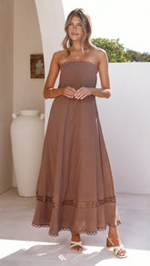Sandra Maxi Dress - Brown