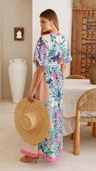 Dali Maxi Dress - Island Bloom Pink