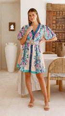 Dali Mini Dress - Island Bloom Pink