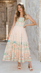 Nellie Midi Dress - Aurora Print