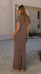Valise Maxi Dress - Brown Marle