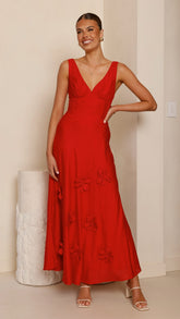 Lavara Maxi Dress - Red