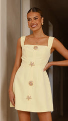 Hallie Mini Dress - Yellow