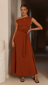 Gemma Maxi Dress - Brown