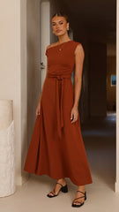 Gemma Maxi Dress - Brown