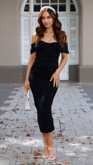 Holly Midi Dress - Black