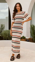 Laylani Maxi Dress - Natural Stripe