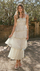 Page Maxi Dress - Green Floral