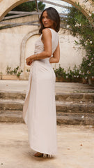 Pamela V Neck Maxi Dress - Ivory