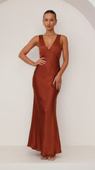 Sofia Maxi Dress - Rust