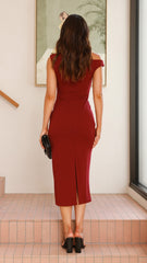 Lilah Midi Dress - Wine