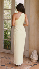 Clara One Shoulder Maxi Dress - Yellow