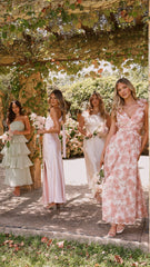 Halle One Shoulder Maxi Dress - Pink