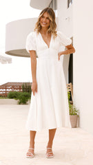 Melea Midi Dress - White