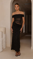 Tiarna Off The Shoulder Maxi Dress - Black