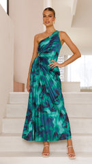 Laken Maxi Dress - Green Print