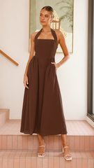 Caden Maxi Dress - Chocolate