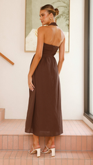 Caden Maxi Dress - Chocolate