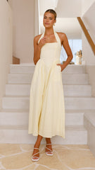 Caden Maxi Dress - Lemon