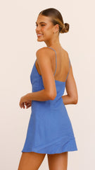 Halina Mini Dress - Blue