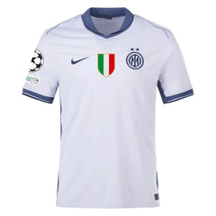 Nike Inter Milan Away Jersey w/ Champions League + Scudetto Patch 24/25 (Summit White/Iris Whisper)