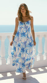 Millie Maxi Dress - Ocean Bloom